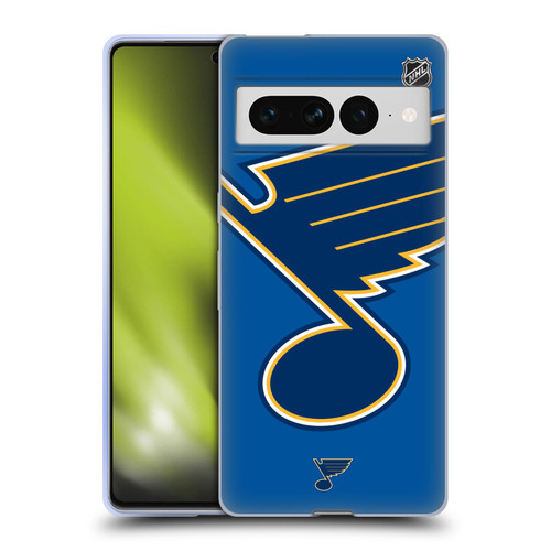 NHL St Louis Blues Oversized Soft Gel Case for Google Pixel 7 Pro