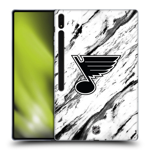 NHL St Louis Blues Marble Soft Gel Case for Samsung Galaxy Tab S8 Ultra