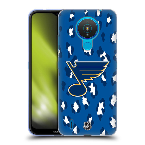 NHL St Louis Blues Leopard Pattern Soft Gel Case for Nokia 1.4