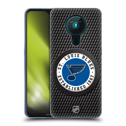 NHL St Louis Blues Puck Texture Soft Gel Case for Nokia 5.3