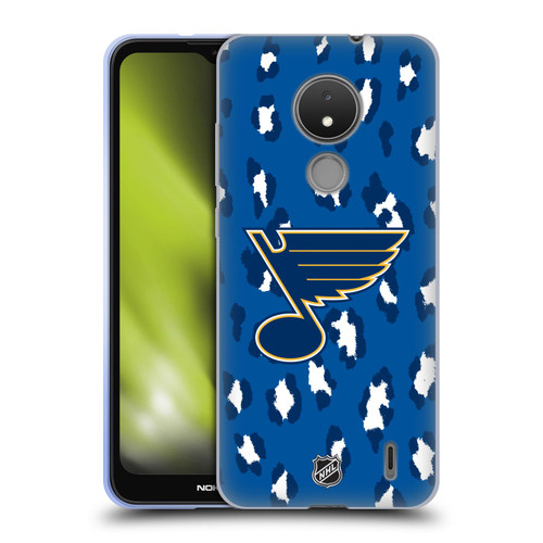 NHL St Louis Blues Leopard Patten Soft Gel Case for Nokia C21