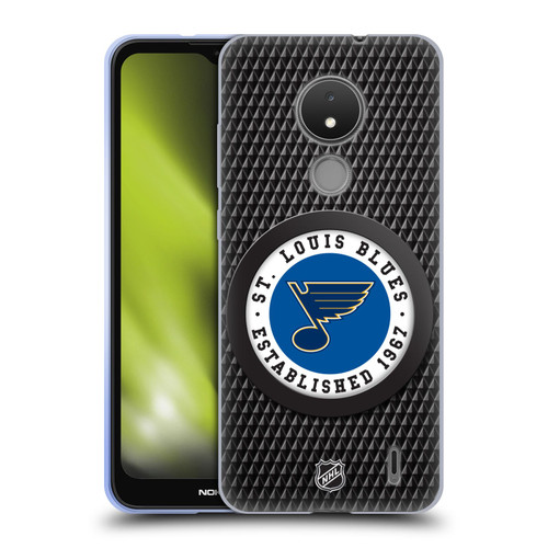 NHL St Louis Blues Puck Texture Soft Gel Case for Nokia C21
