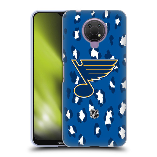 NHL St Louis Blues Leopard Pattern Soft Gel Case for Nokia G10