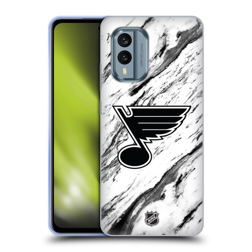 NHL St Louis Blues Marble Soft Gel Case for Nokia X30