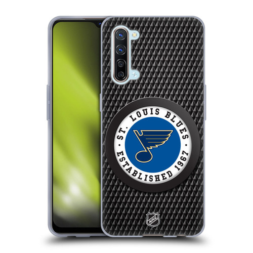 NHL St Louis Blues Puck Texture Soft Gel Case for OPPO Find X2 Lite 5G
