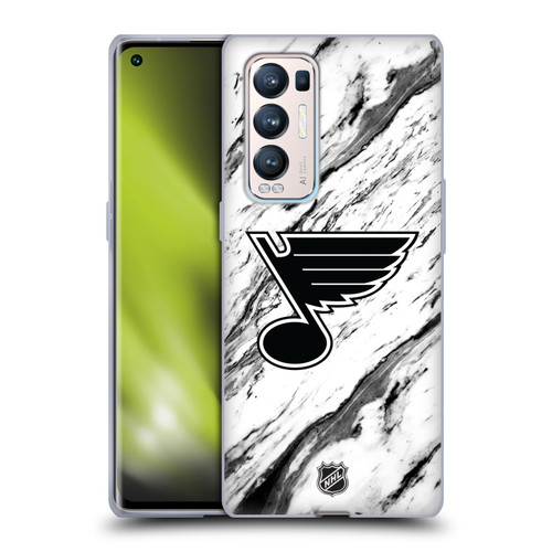 NHL St Louis Blues Marble Soft Gel Case for OPPO Find X3 Neo / Reno5 Pro+ 5G