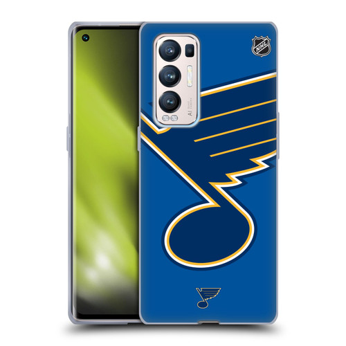 NHL St Louis Blues Oversized Soft Gel Case for OPPO Find X3 Neo / Reno5 Pro+ 5G