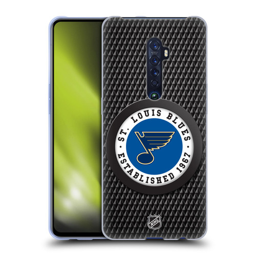 NHL St Louis Blues Puck Texture Soft Gel Case for OPPO Reno 2