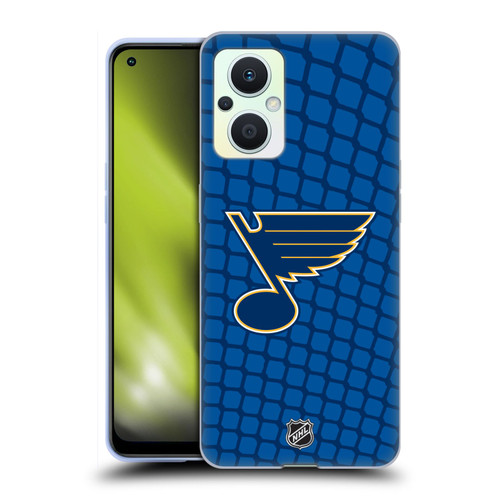 NHL St Louis Blues Net Pattern Soft Gel Case for OPPO Reno8 Lite