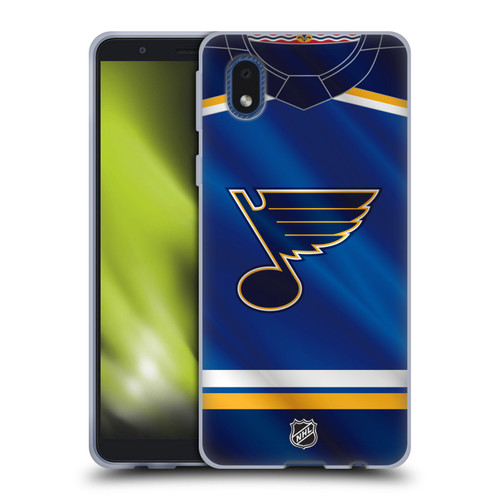 NHL St Louis Blues Jersey Soft Gel Case for Samsung Galaxy A01 Core (2020)