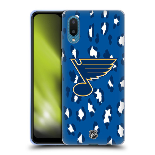 NHL St Louis Blues Leopard Patten Soft Gel Case for Samsung Galaxy A02/M02 (2021)