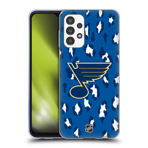 NHL St Louis Blues Leopard Pattern Soft Gel Case for Samsung Galaxy A13 (2022)