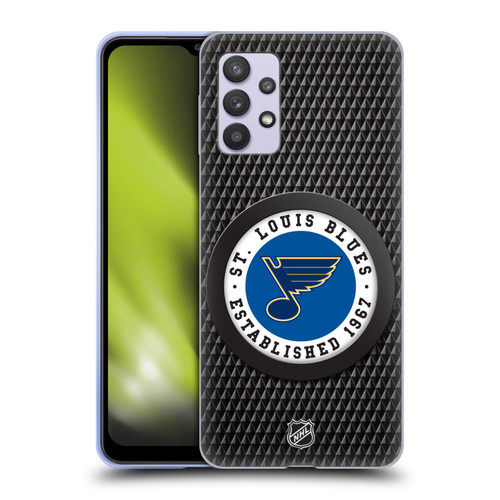 NHL St Louis Blues Puck Texture Soft Gel Case for Samsung Galaxy A32 5G / M32 5G (2021)