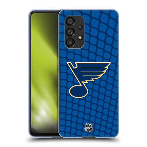 NHL St Louis Blues Net Pattern Soft Gel Case for Samsung Galaxy A53 5G (2022)