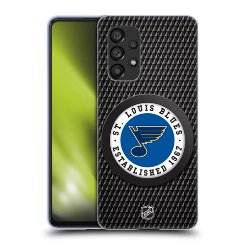 NHL St Louis Blues Puck Texture Soft Gel Case for Samsung Galaxy A53 5G (2022)