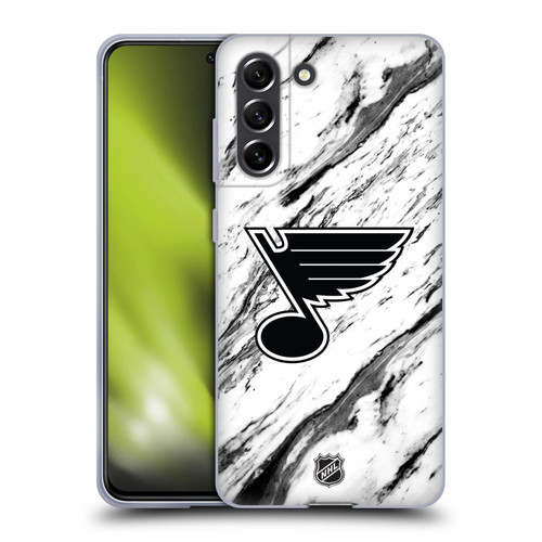 NHL St Louis Blues Marble Soft Gel Case for Samsung Galaxy S21 FE 5G