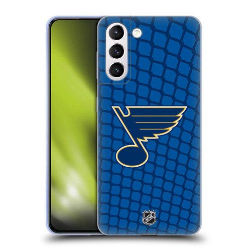 NHL St Louis Blues Net Pattern Soft Gel Case for Samsung Galaxy S21+ 5G