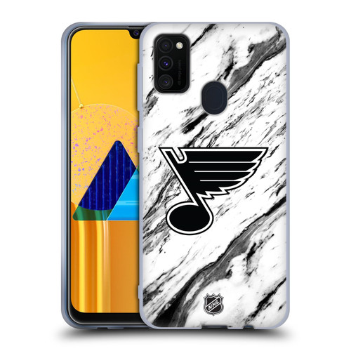 NHL St Louis Blues Marble Soft Gel Case for Samsung Galaxy M30s (2019)/M21 (2020)