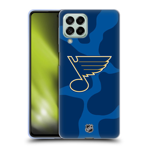 NHL St Louis Blues Cow Pattern Soft Gel Case for Samsung Galaxy M53 (2022)