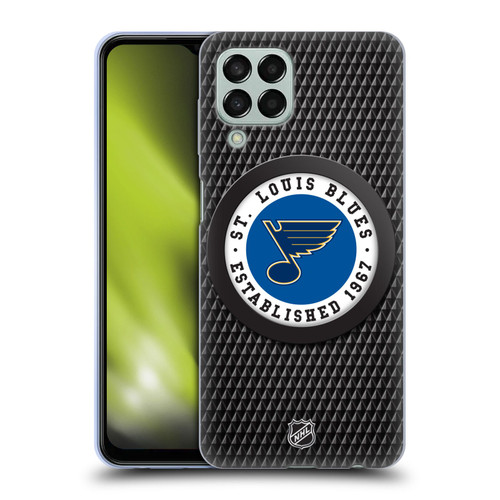 NHL St Louis Blues Puck Texture Soft Gel Case for Samsung Galaxy M33 (2022)