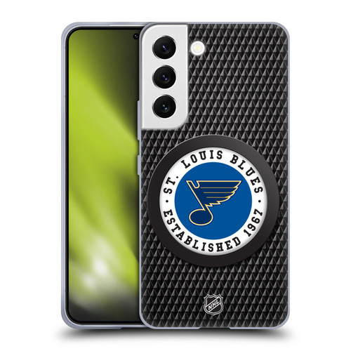 NHL St Louis Blues Puck Texture Soft Gel Case for Samsung Galaxy S22 5G & MagSafe