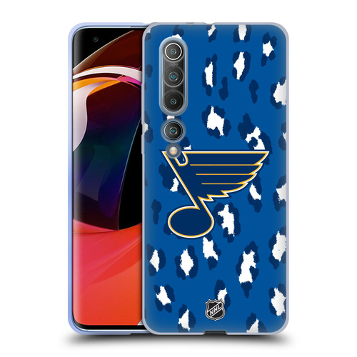 NHL St Louis Blues Leopard Patten Soft Gel Case for Xiaomi Mi 10 5G / Mi 10 Pro 5G
