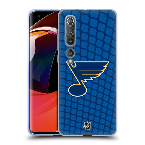 NHL St Louis Blues Net Pattern Soft Gel Case for Xiaomi Mi 10 5G / Mi 10 Pro 5G