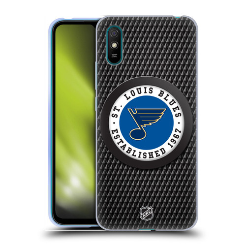 NHL St Louis Blues Puck Texture Soft Gel Case for Xiaomi Redmi 9A / Redmi 9AT