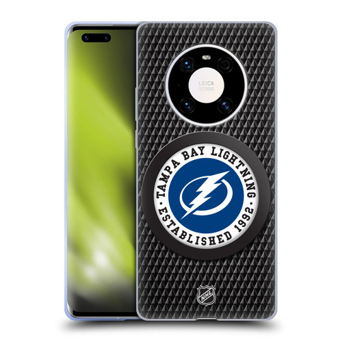 NHL Tampa Bay Lightning Puck Texture Soft Gel Case for Huawei Mate 40 Pro 5G
