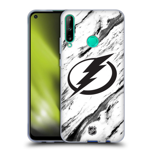 NHL Tampa Bay Lightning Marble Soft Gel Case for Huawei P40 lite E