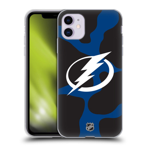 NHL Tampa Bay Lightning Cow Pattern Soft Gel Case for Apple iPhone 11