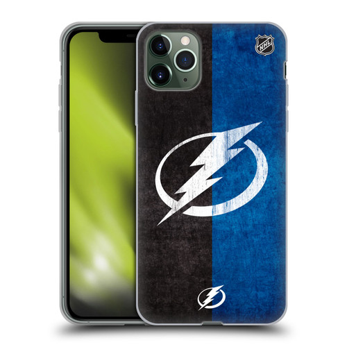 NHL Tampa Bay Lightning Half Distressed Soft Gel Case for Apple iPhone 11 Pro Max