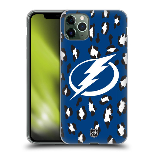 NHL Tampa Bay Lightning Leopard Patten Soft Gel Case for Apple iPhone 11 Pro Max