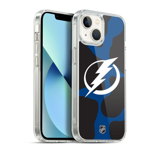 NHL Tampa Bay Lightning Cow Pattern Soft Gel Case for Apple iPhone 13