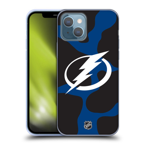 NHL Tampa Bay Lightning Cow Pattern Soft Gel Case for Apple iPhone 13