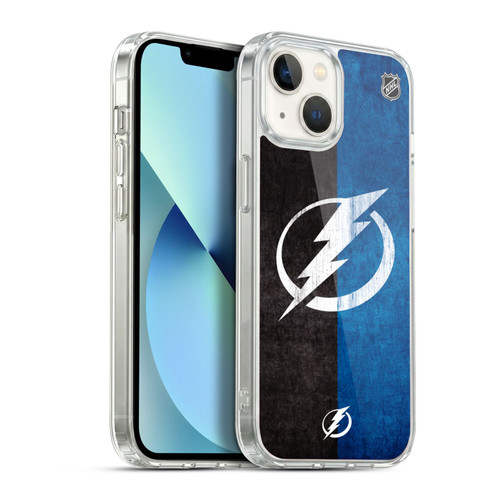 NHL Tampa Bay Lightning Half Distressed Soft Gel Case for Apple iPhone 13