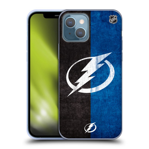 NHL Tampa Bay Lightning Half Distressed Soft Gel Case for Apple iPhone 13