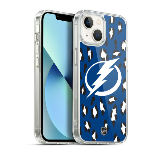 NHL Tampa Bay Lightning Leopard Pattern Soft Gel Case for Apple iPhone 13