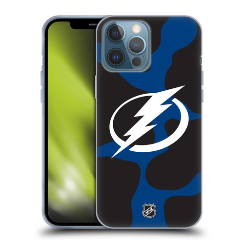 NHL Tampa Bay Lightning Cow Pattern Soft Gel Case for Apple iPhone 13 Pro Max
