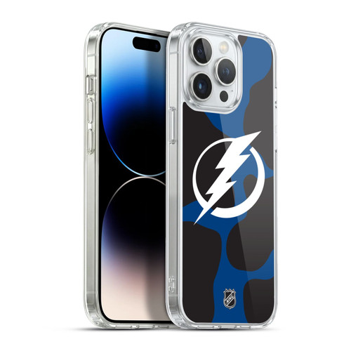 NHL Tampa Bay Lightning Cow Pattern Soft Gel Case for Apple iPhone 13 Pro Max