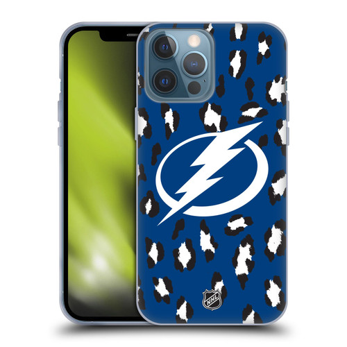 NHL Tampa Bay Lightning Leopard Patten Soft Gel Case for Apple iPhone 13 Pro Max