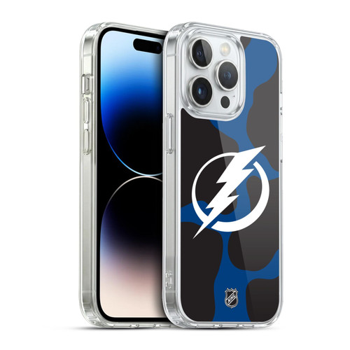NHL Tampa Bay Lightning Cow Pattern Soft Gel Case for Apple iPhone 13 Pro