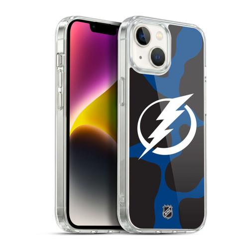 NHL Tampa Bay Lightning Cow Pattern Soft Gel Case for Apple iPhone 14