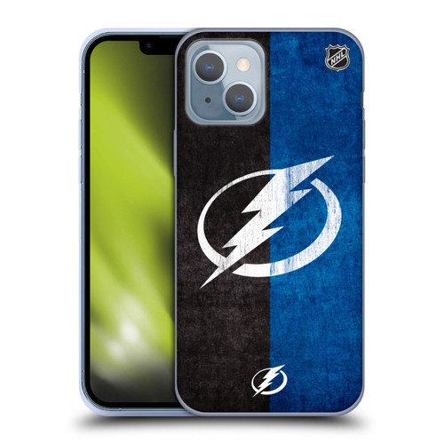 NHL Tampa Bay Lightning Half Distressed Soft Gel Case for Apple iPhone 14