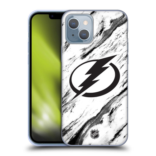 NHL Tampa Bay Lightning Marble Soft Gel Case for Apple iPhone 14