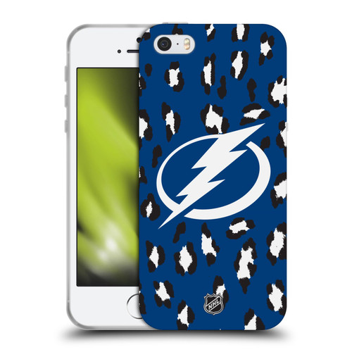 NHL Tampa Bay Lightning Leopard Patten Soft Gel Case for Apple iPhone 5 / 5s / iPhone SE 2016