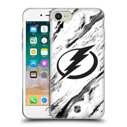 NHL Tampa Bay Lightning Marble Soft Gel Case for Apple iPhone 7 / 8 / SE 2020 & 2022