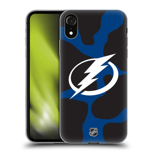 NHL Tampa Bay Lightning Cow Pattern Soft Gel Case for Apple iPhone XR