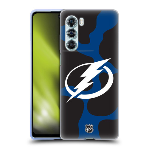 NHL Tampa Bay Lightning Cow Pattern Soft Gel Case for Motorola Edge S30 / Moto G200 5G