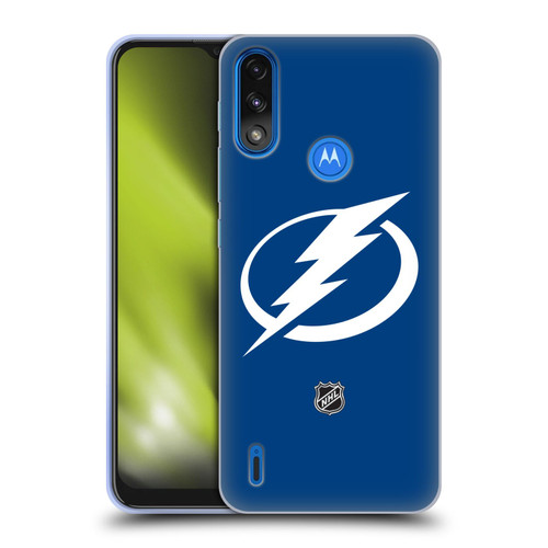 NHL Tampa Bay Lightning Plain Soft Gel Case for Motorola Moto E7 Power / Moto E7i Power